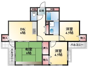 ロイヤル南桜塚の物件間取画像